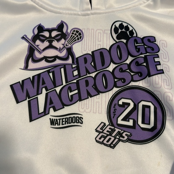 Kids White and Purple Hoodie - Picture 2 of 5